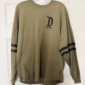 Disney Olive Green Long Sleeve Spirit Jersey Shirt